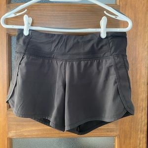 Black Lululemon shorts. Size 4